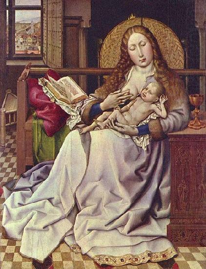 Robert Campin The Virgin and Child in an Interior china oil painting image